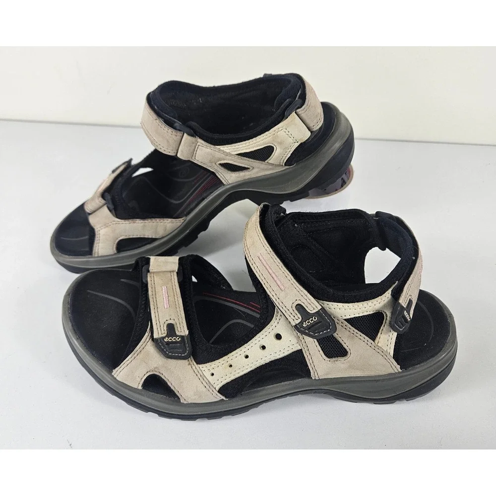 ECCO Yucatan Offroad Nubuck Womens 7.5 Sandals Hiking Walking Shoes Atmospheric